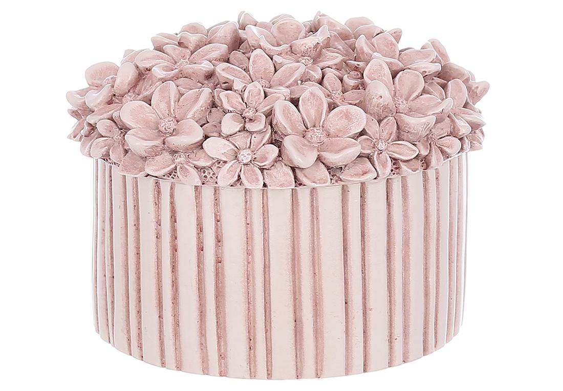 Ящик для украшений BonaDi Сирень d 9,8х7,4 см Розовый (455-050)