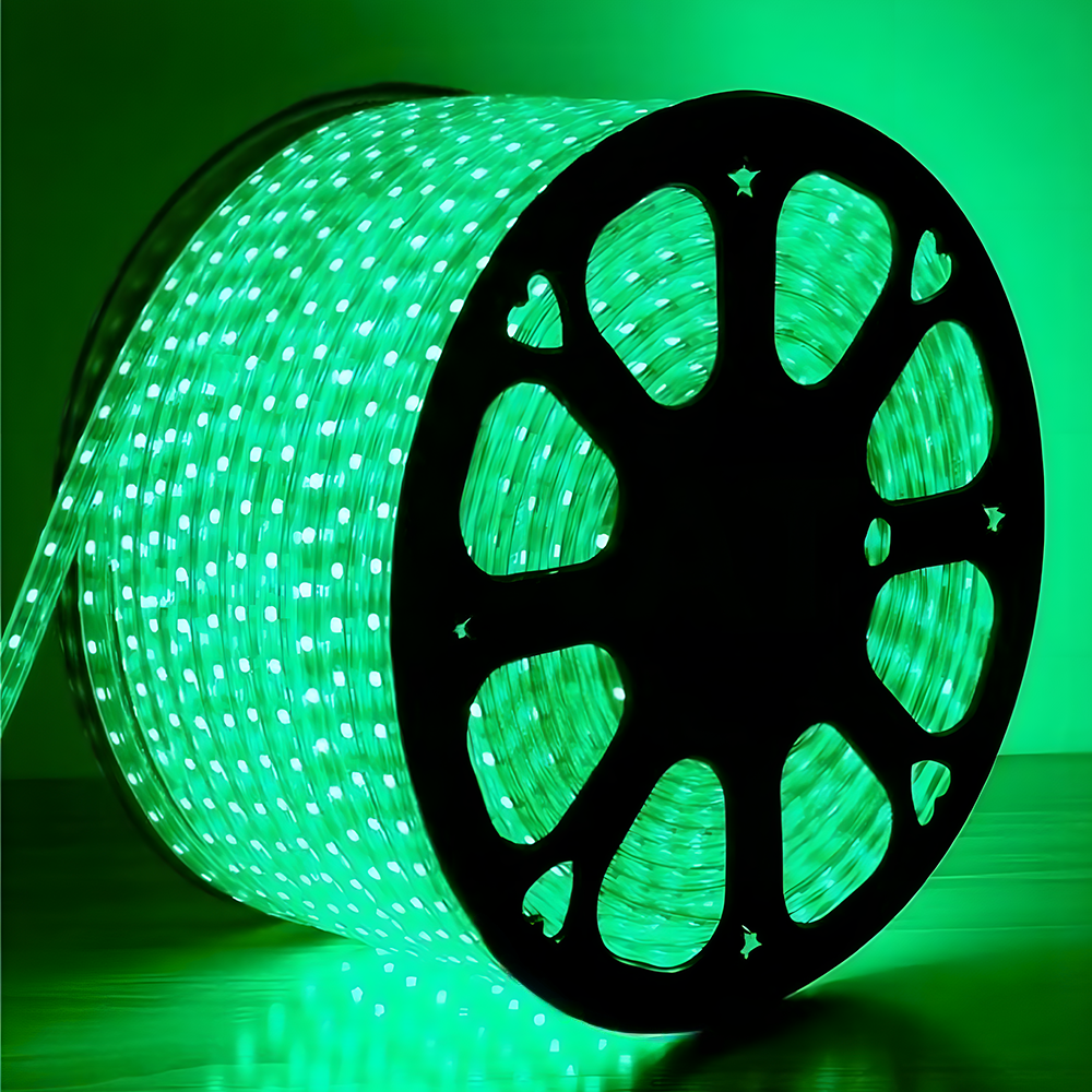 Светодиодная лента SMD 5050 100 м 60 LED на метр 220V статический режим IP44 Зеленый