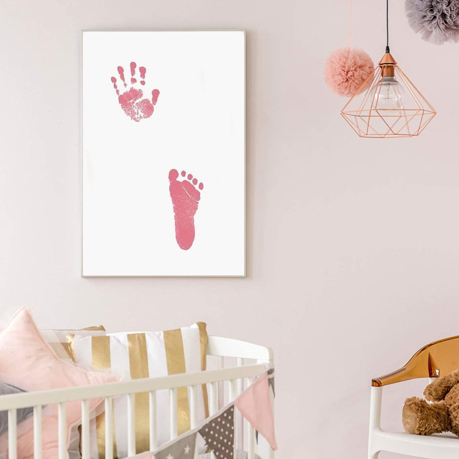 Набор для создания отпечатков детских ручек и ножек Розовый - фото 6 Набор для создания отпечатков детских ручек и ножек Розовый - фото 6