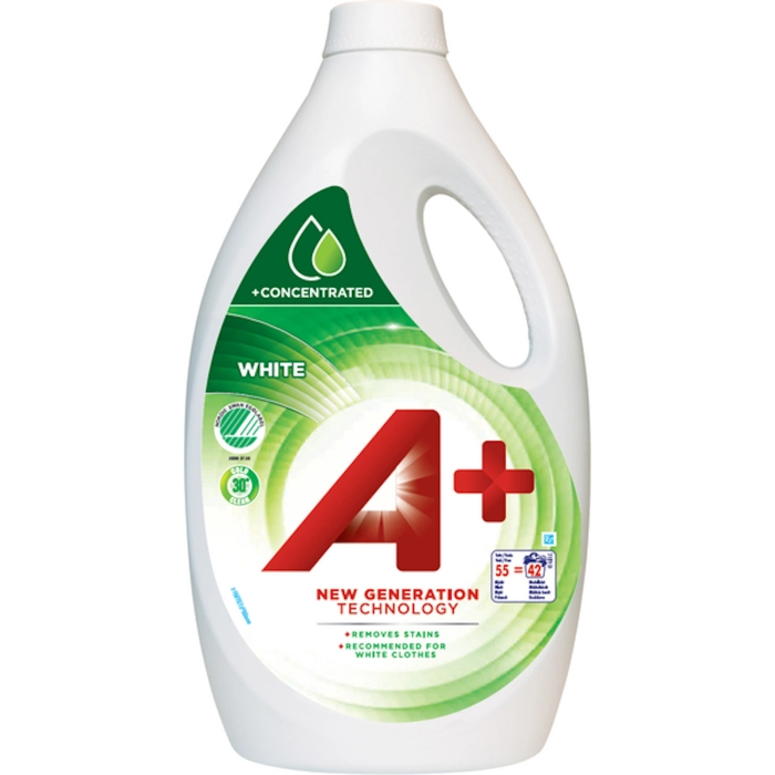 Гель для прання A+ White для білої білизни 2200 мл 42 прання
