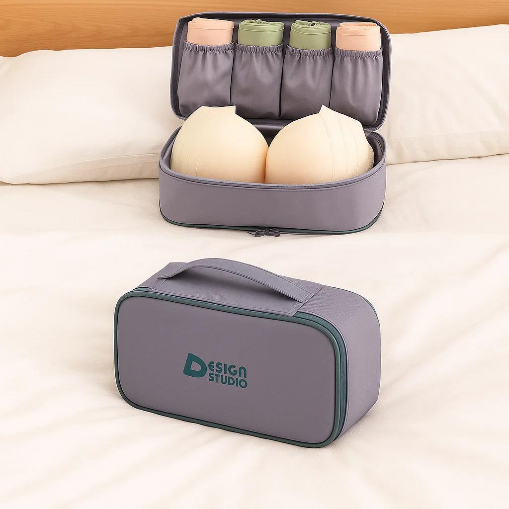 Сумка-органайзер для зберігання нижньої білизни портативна дорожня Фіолетовий - фото 2 Сумка-органайзер для зберігання нижньої білизни портативна дорожня Фіолетовий - фото 2