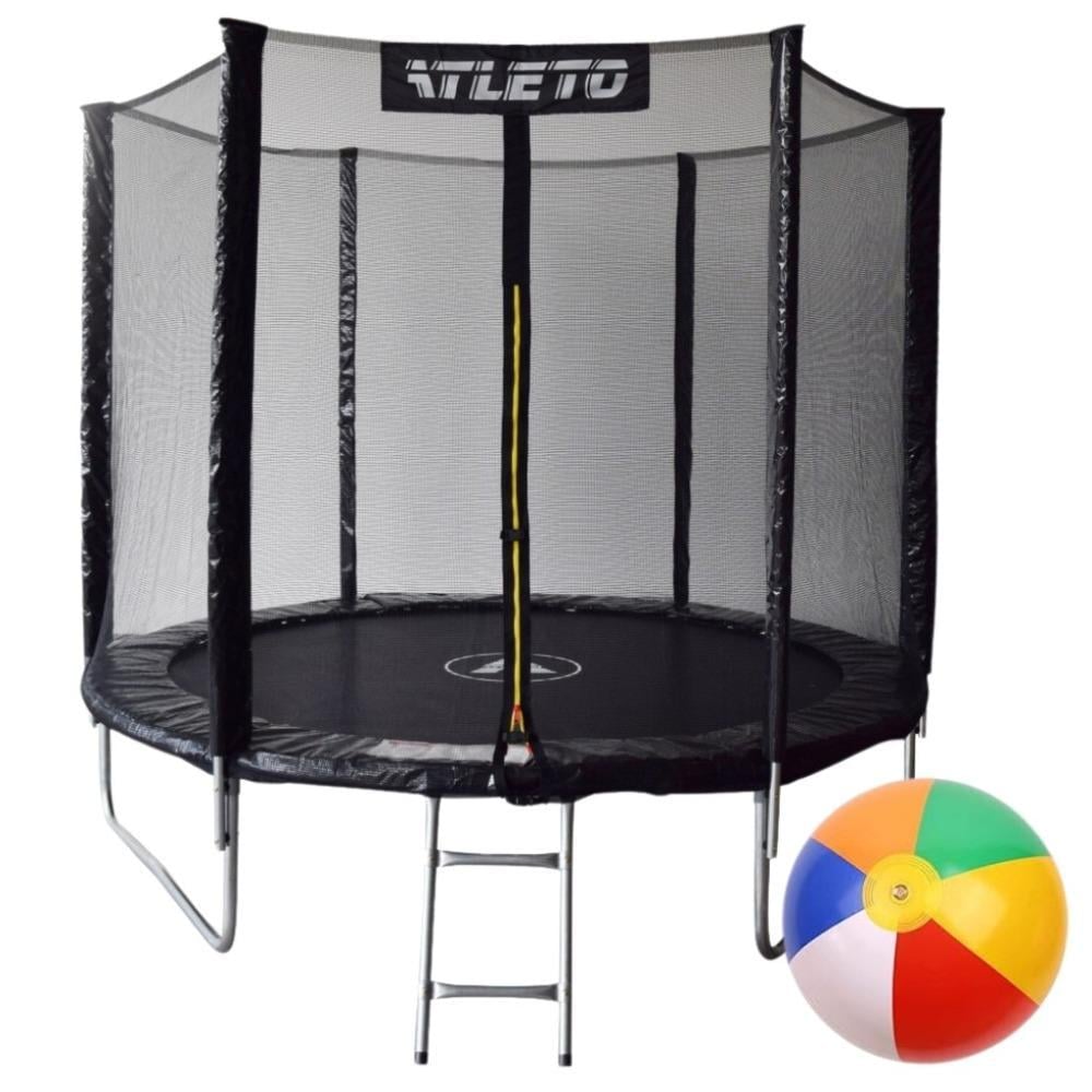 Батут дитячий Atleto 252 см із зовнішньою сіткою та драбинкою до 100 кг (29-76-42400443)