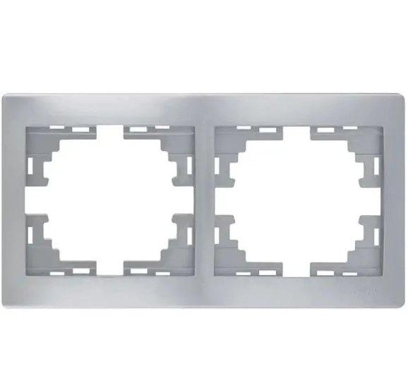 Рамка двойная Lezard Mira горизонтальная Серый (26252432)