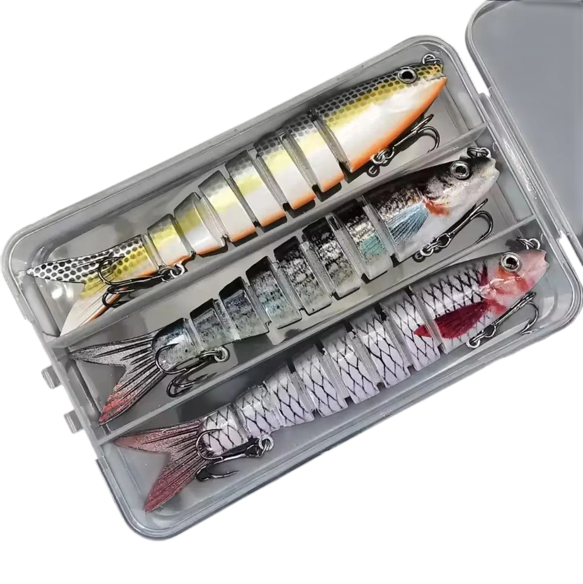 Приманка рыболовная с 3D глазами и шумовым эффектом для ловли щуки/окуня/судака пластик/сталь 3 шт. (27919232)