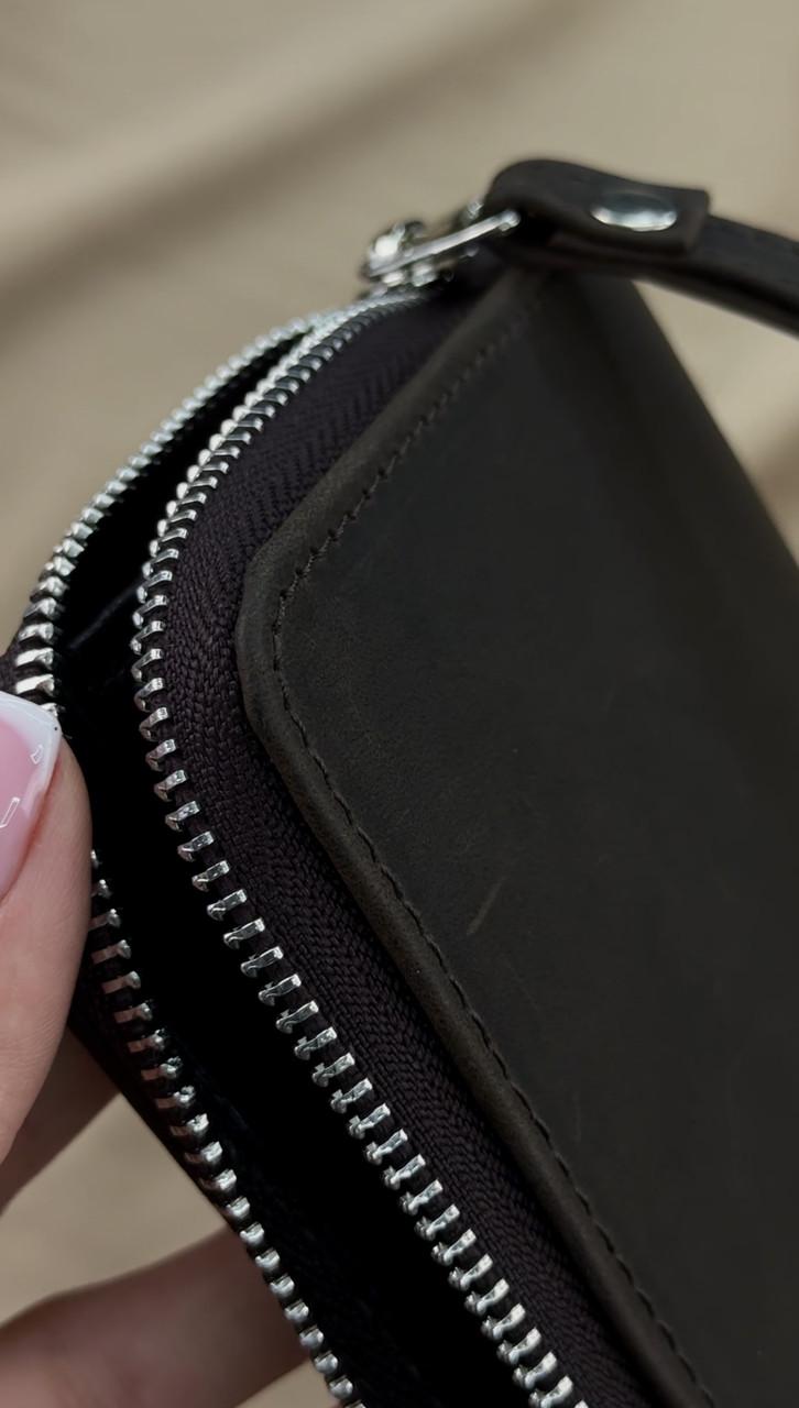 Клатч-гаманець шкіряний з натуральної шкіри Crazy Horse Коричневий (2576234713) - фото 5 Клатч-гаманець шкіряний з натуральної шкіри Crazy Horse Коричневий (2576234713) - фото 5