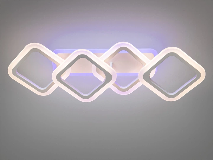 Люстра светодиодная смарт светильник с пультом 60 Вт Белый (HA8160/2+2WH 3col dim) - фото 3 Люстра светодиодная смарт светильник с пультом 60 Вт Белый (HA8160/2+2WH 3col dim) - фото 3