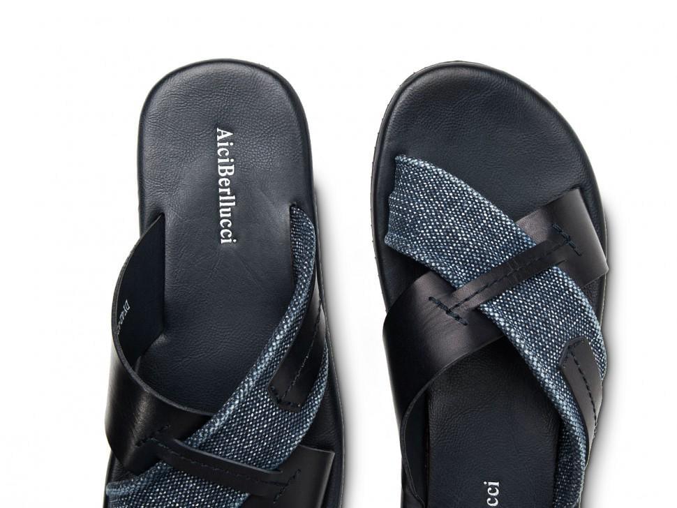 Шлепанцы мужские Aici Berllucci 7142811 натуральная кожа р. 40 Черный (16498) - фото 4