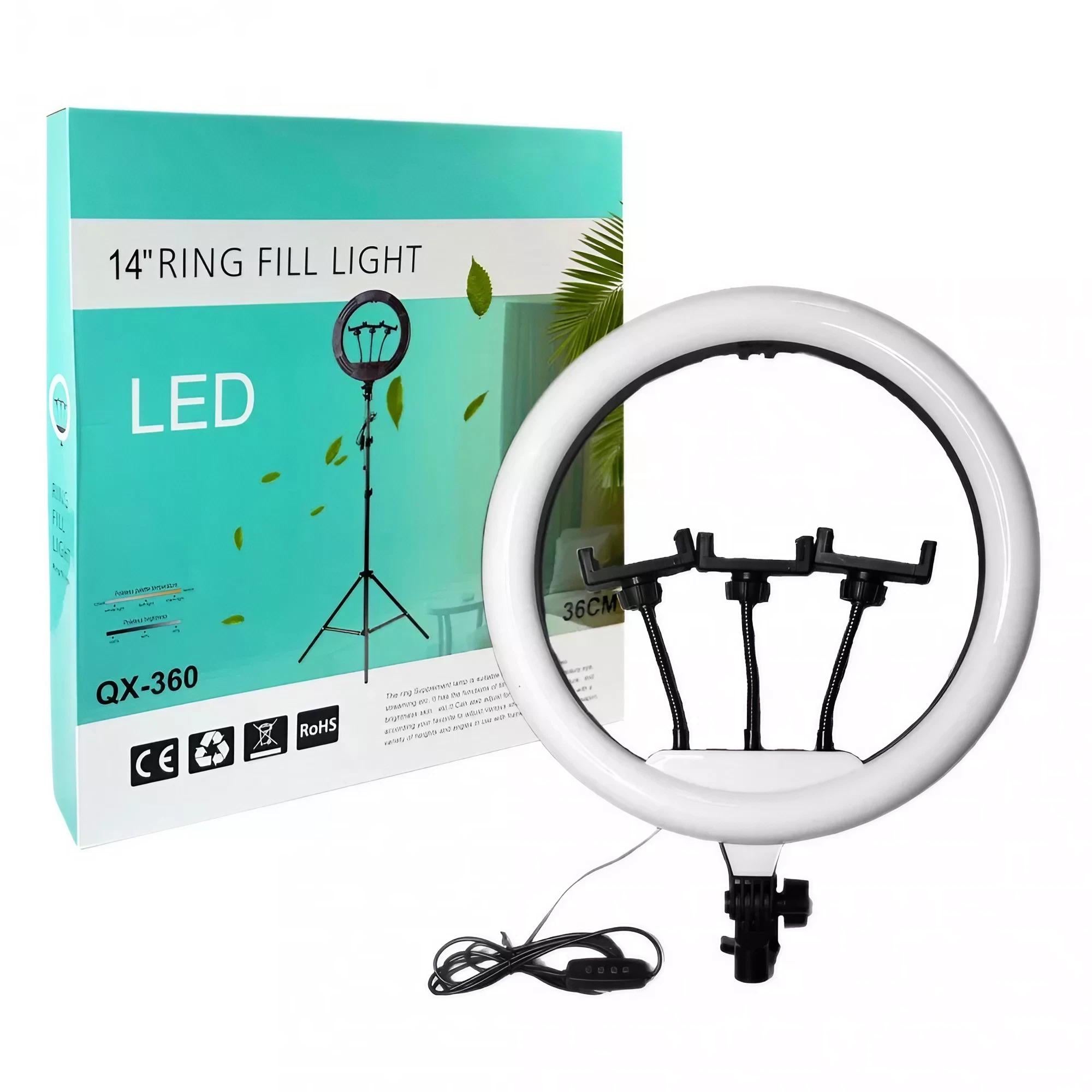 Кольцевая лампа 36 см 192 LED USB пульт управления (kmtЦ-000070536)