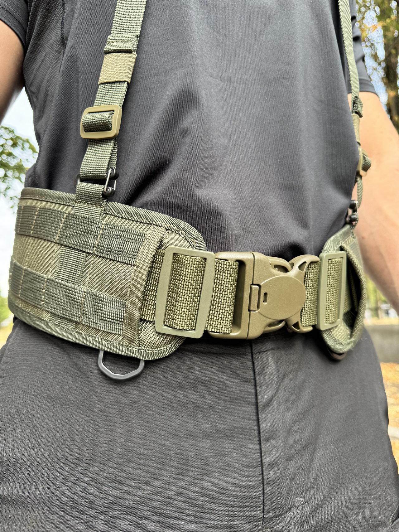 Пояс WAR BELT Розвантажувальний пояс із системою Molle РПС хакі Сordura 1000D L