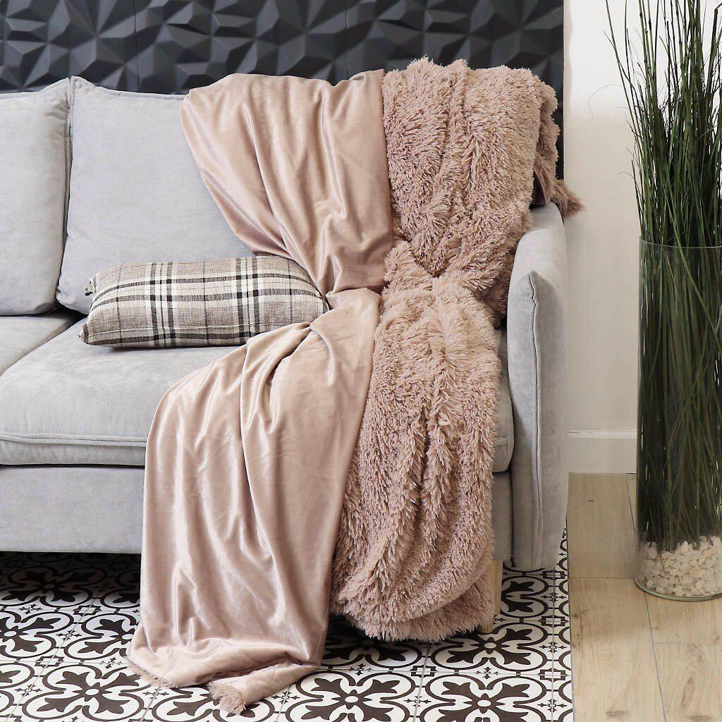 Плед-покрывало меховой травка с длинным ворсом 180х220 см Пыльно-бежевый (0bdf8383) Плед-покрывало меховой травка с длинным ворсом 180х220 см Пыльно-бежевый (0bdf8383)