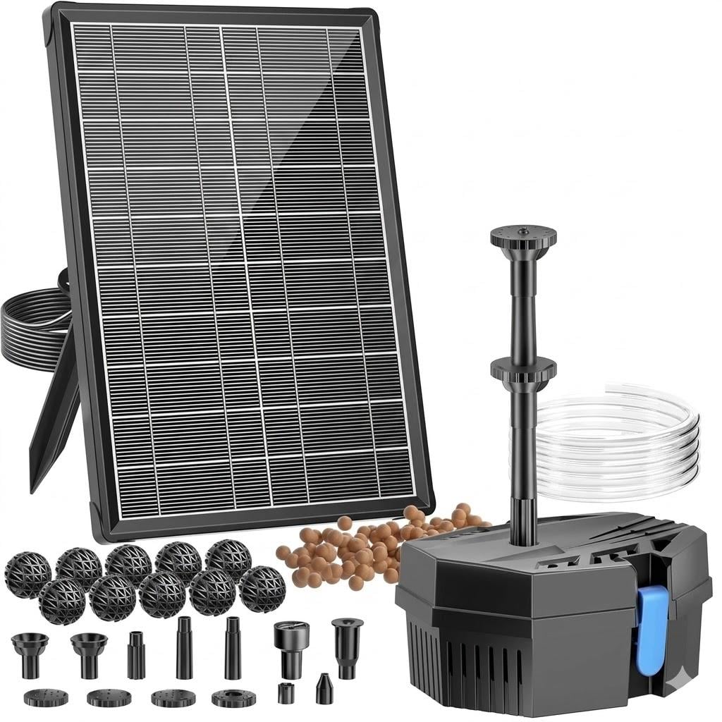 Фонтан-фільтр сонячний для ставка Biling Solar Pond Filter 8W (35266272)