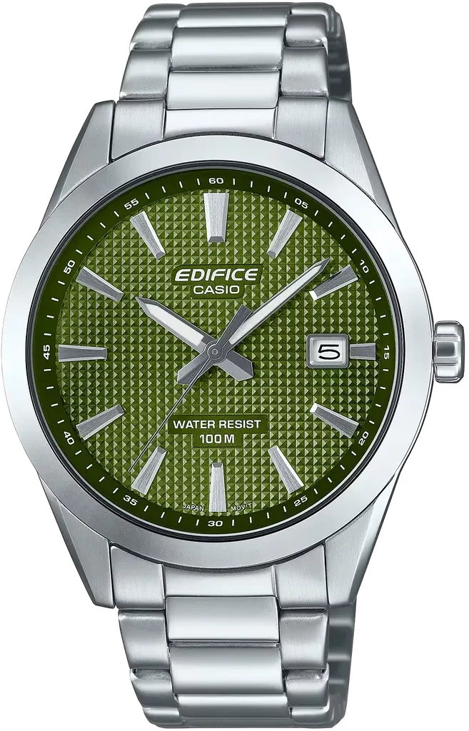 Наручний годинник чоловічий Casio Edifice EFV-160D-3AVEF з сталевим корпусом/водозахистом 100 м Зелений (3100234195) Наручний годинник чоловічий Casio Edifice EFV-160D-3AVEF з сталевим корпусом/водозахистом 100 м Зелений (3100234195)