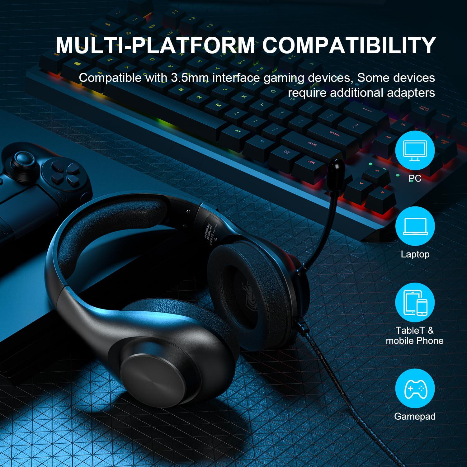 Наушники геймерские Kotion Each H-7 с микрофоном Черный (2376) - фото 8 Наушники геймерские Kotion Each H-7 с микрофоном Черный (2376) - фото 8