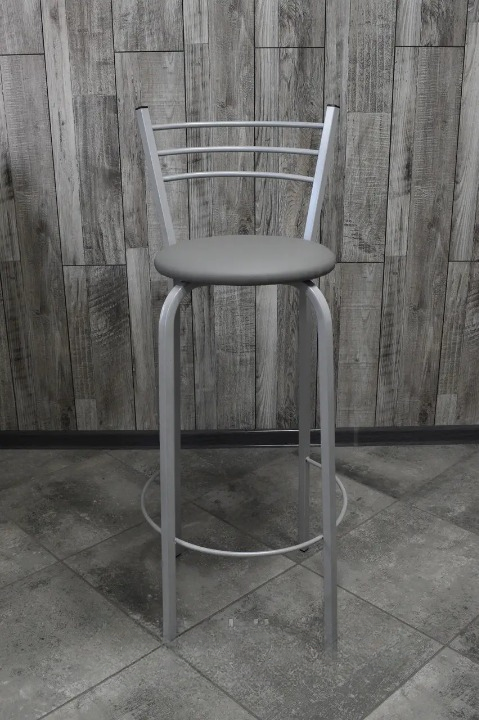 Барний стілець металевий 35х107 см Сірий (28373965)