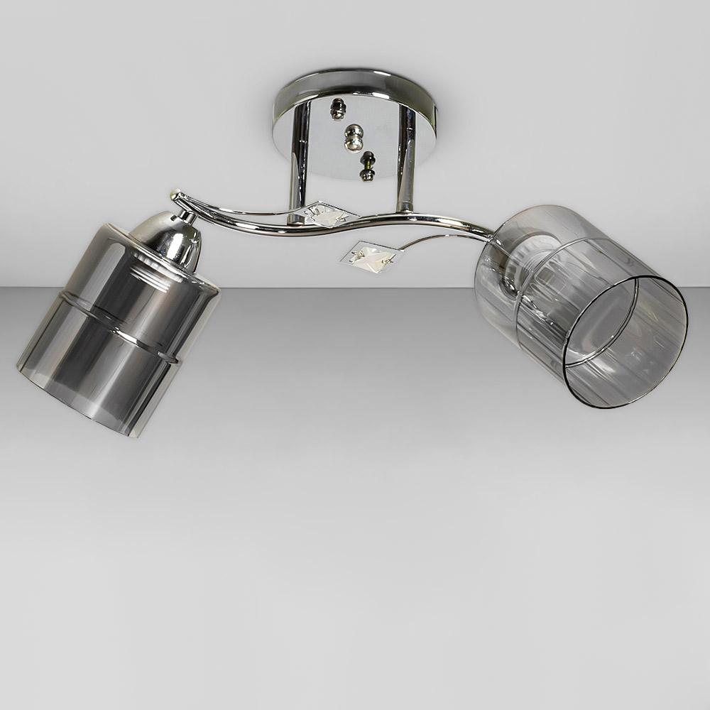 Люстра потолочная Light House SC-18693/2 CR 450х180х250 мм Хром/Серый