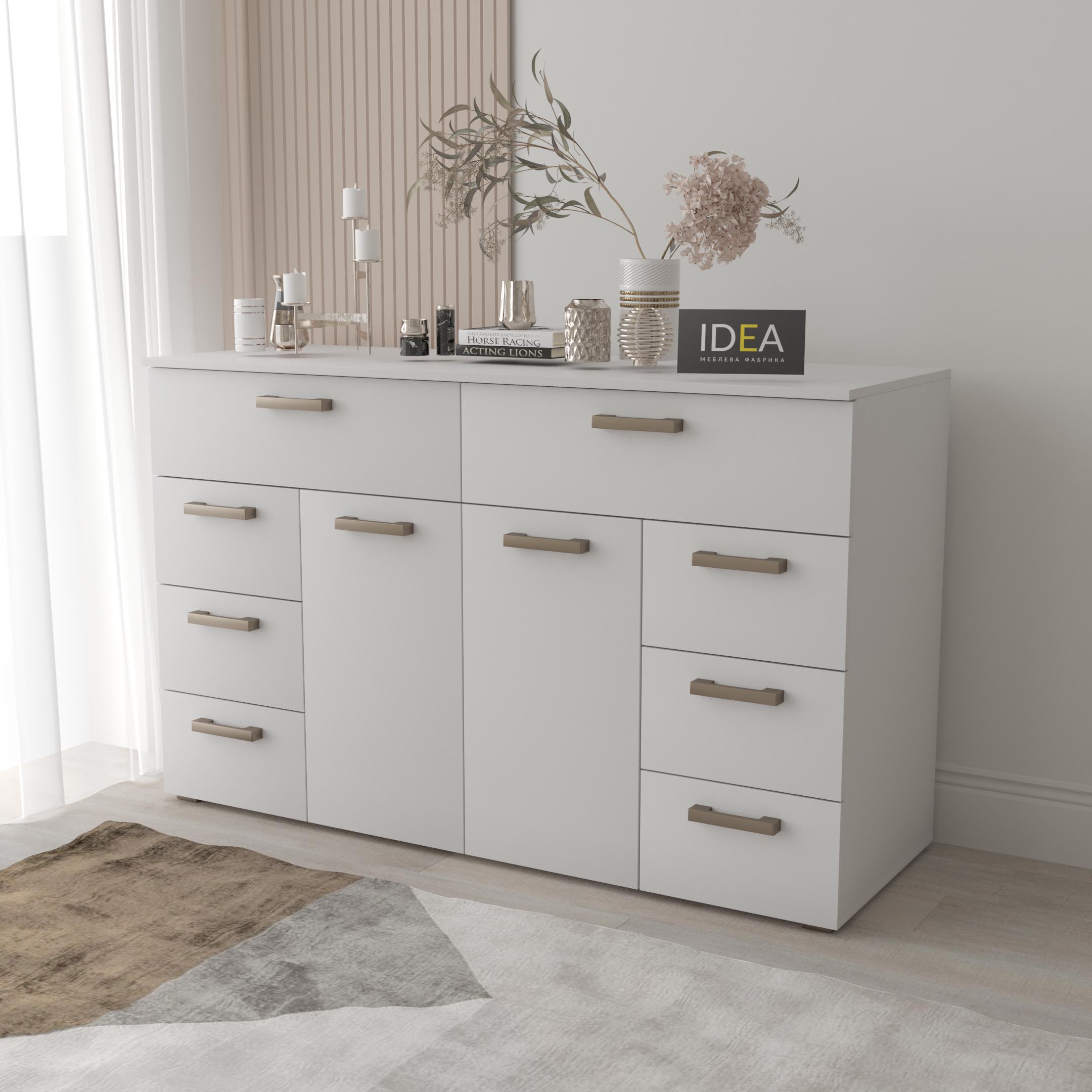 Комод Idea ТКБ-381.1 на 8 шухляд з дверима Білий (26718333)