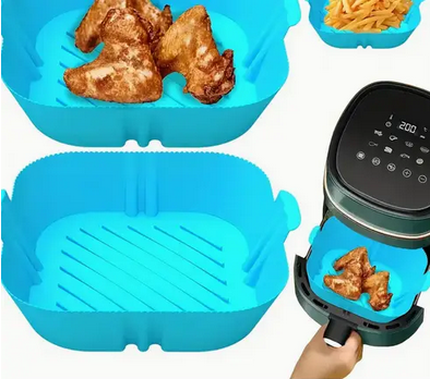 Форма квадратна силіконова для аерогрилю мультипечі та фритюрниці 16,5 см Синій (UK-7777) - фото 2 Форма квадратна силіконова для аерогрилю мультипечі та фритюрниці 16,5 см Синій (UK-7777) - фото 2