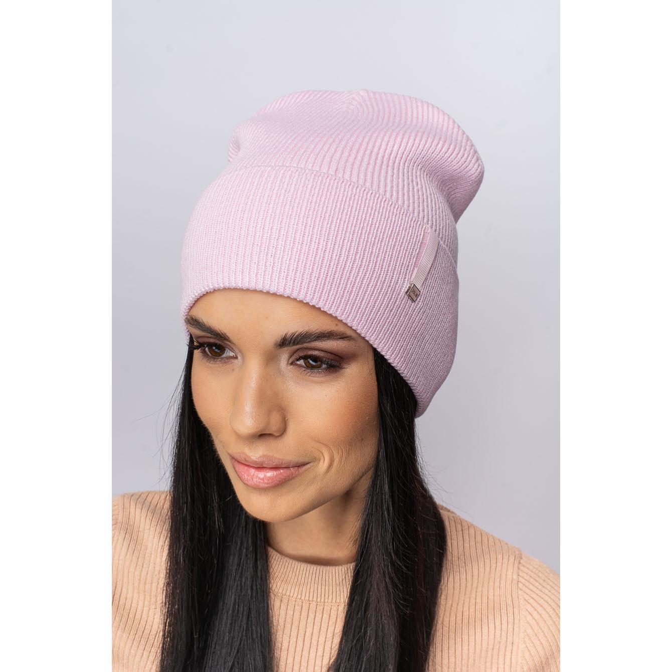 Шапка Leks Турбо на флісовій підкладці з відворотом Світло-рожевий