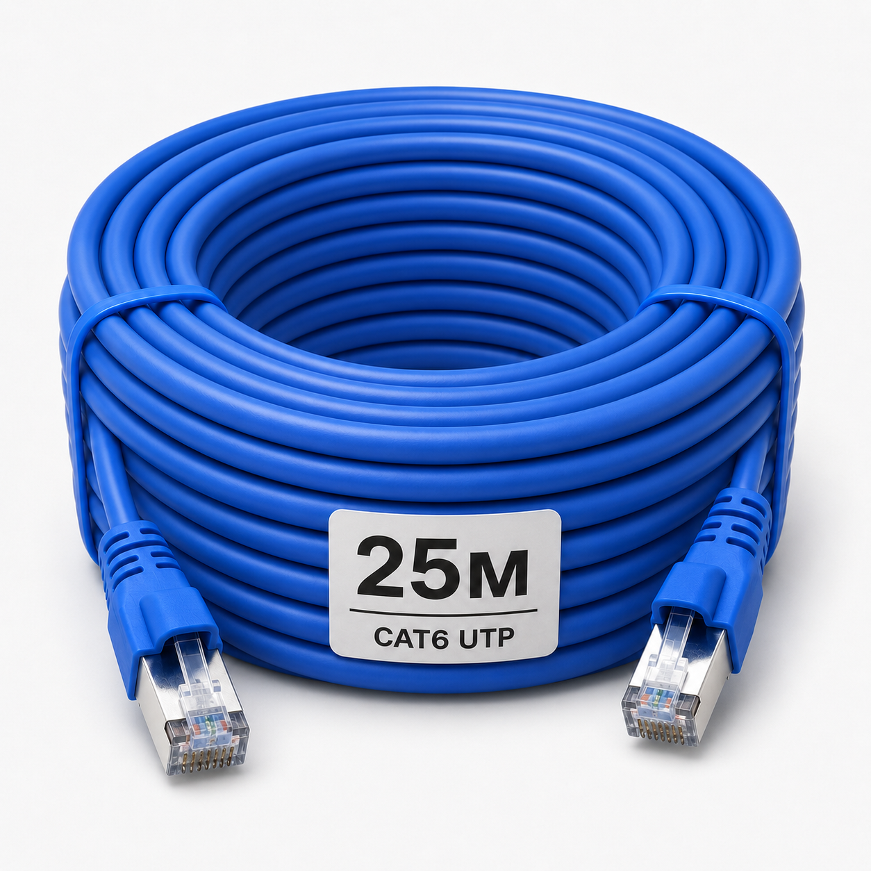 Патч-корд Gear 25 м Cat6 UTP CCA RJ45 LAN Синий (884055м)
