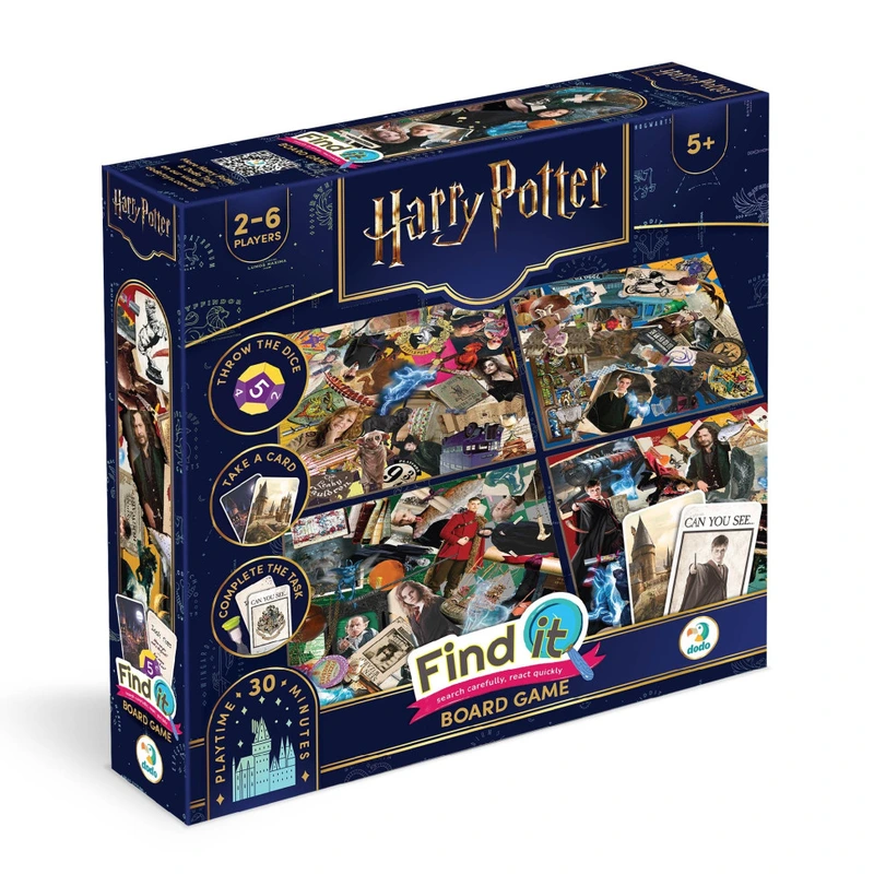 Настільна гра Дитяча "Find it: Harry Potter" 200585 4 двосторонні поля 80 ігрових карток 2-6 гравців
