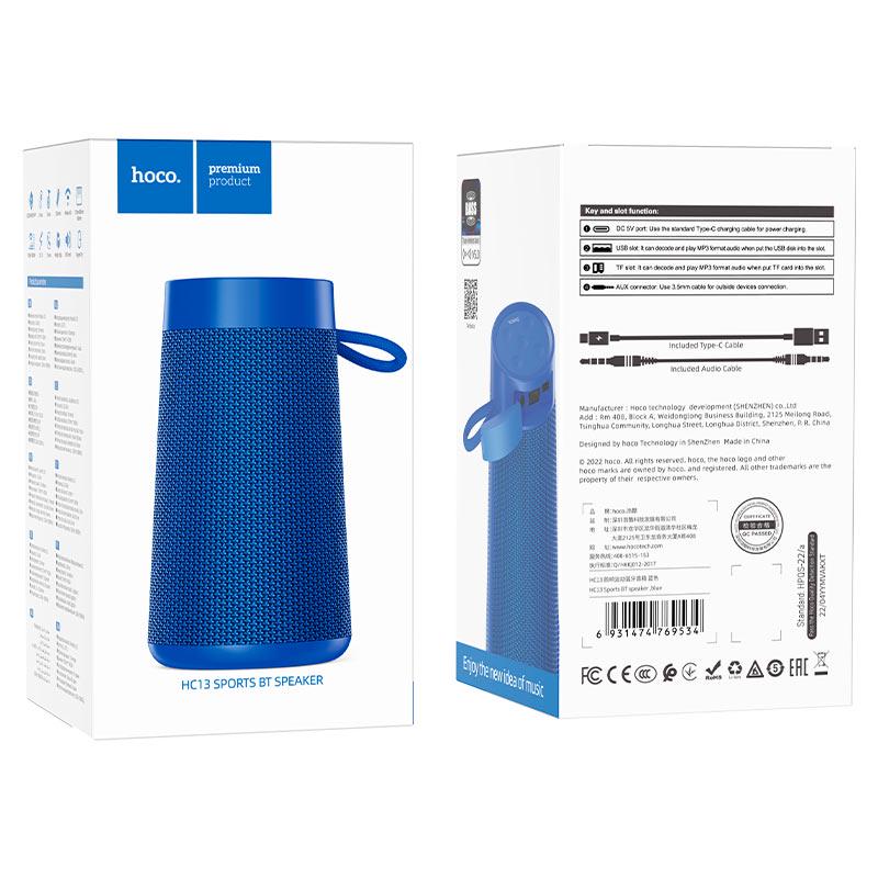 Колонка портативная Bluetooth Hoco HC13 Sports BT speaker Blue - фото 2