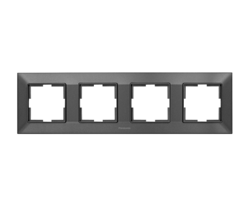 Рамка 4-місна Panasonic Arkedia Slim горизонтальна Сірий (25608165)