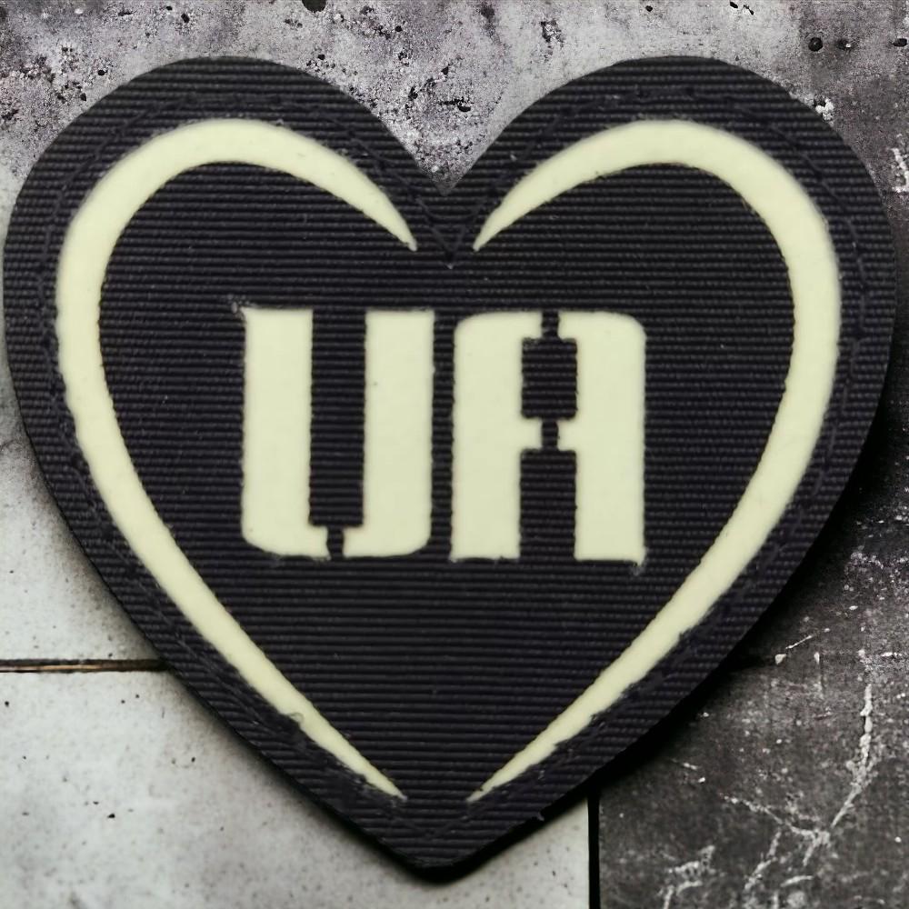 Патч-шеврон Laser Cut "Люблю Україну UA" Черный (18040678)