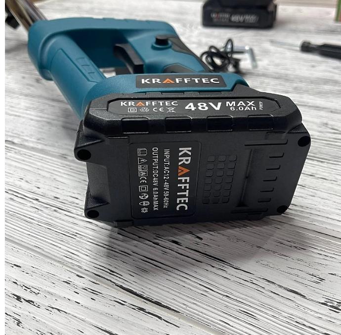 Тример акумуляторний KRAFFTEC 2в1 з електропилкою 6" 3000W 48V (NM8851) - фото 4
