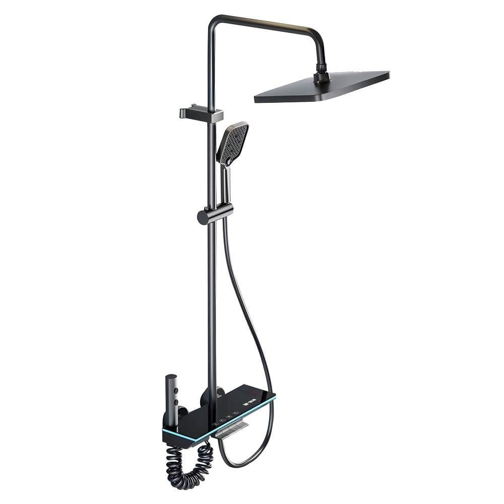 Душевой комплект умный iHunt MZ140BL светодиодный и цифровой дисплей 4 режима потока