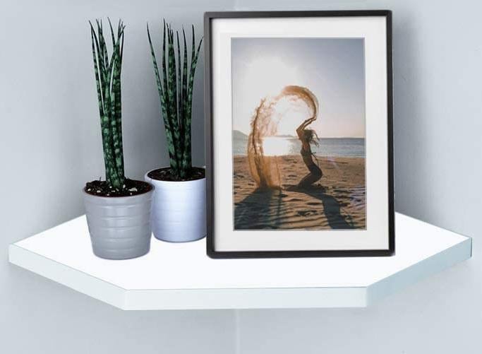 Полка настенная угловая из дерева Романа 40 Зефир (УНП-400120)