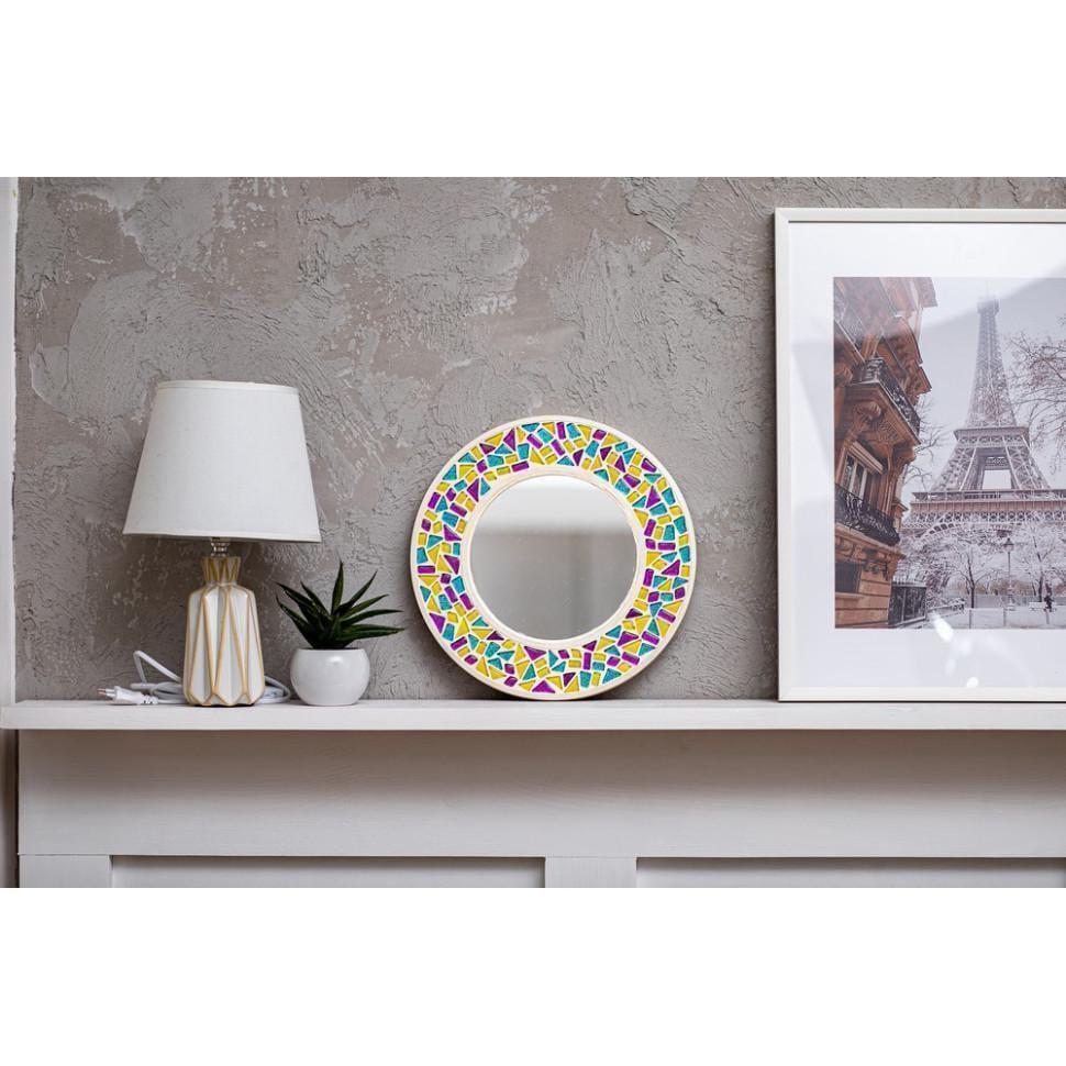 Дитячий набір творчості Mosaaro хрустальна мозаїка зеркало Ø 30 см від 7 років Срібний (RN-250-N-1237)