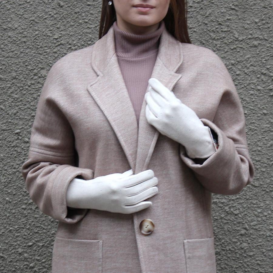 Рукавички жіночі текстильні D3004-3T демісезонні 6,5"-7,5" Бежевий (2819426285) - фото 2 Рукавички жіночі текстильні D3004-3T демісезонні 6,5"-7,5" Бежевий (2819426285) - фото 2