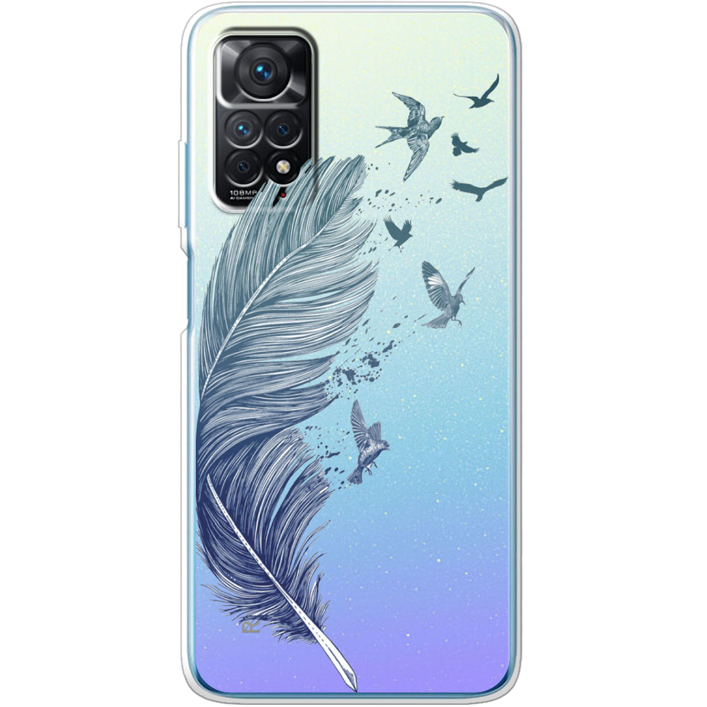 Чехол BoxFace Xiaomi Redmi Note 11 Pro Feather Прозрачный силикон (44185-cc38-44185)