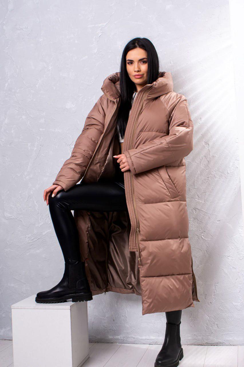 Пуховик Kimberly р. 46-48 Світло-коричневий (010-гр) - фото 6