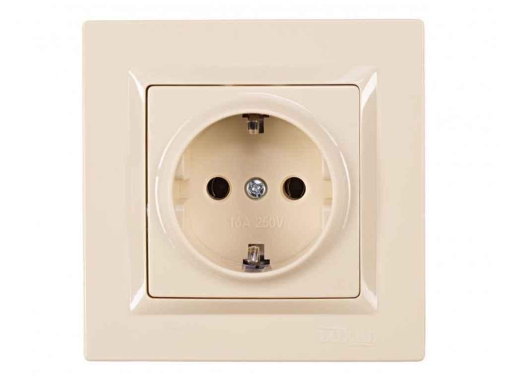 Розетка Luxel с заземлением JAZZ 9304 (1017580)