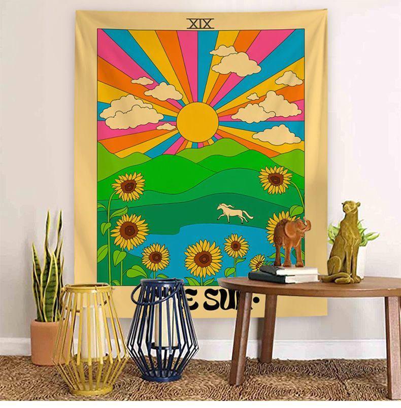 Гобелен панно на стену Таро The Sun 95x75 см Разноцветный (2858586242)