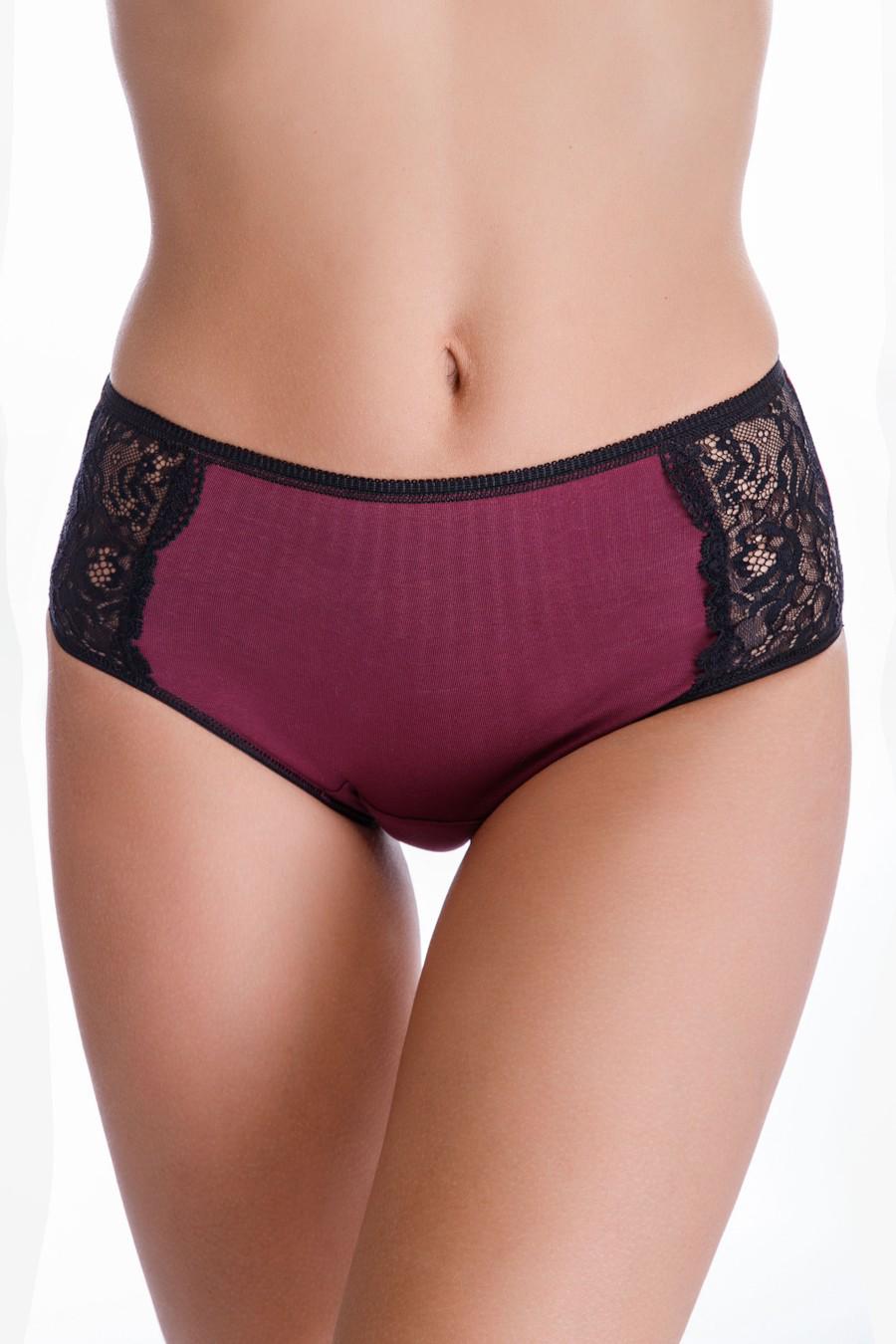 Трусики-шортики ORO р. 3/M Бордо/Черный (70793)