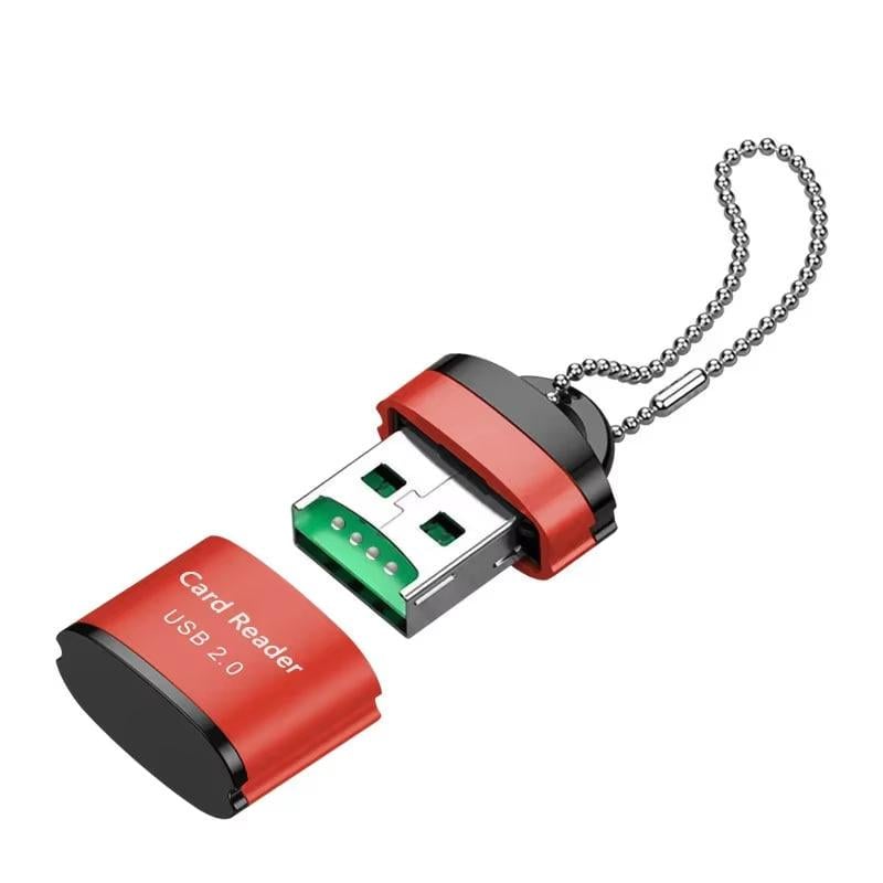 Картридер для micro-SD USB2.0 Красный (KR-RED)