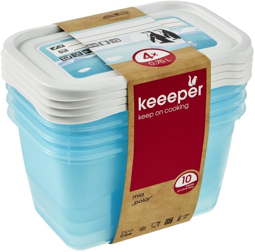 Комплект ємностей для морозилки Keeeper Polar 4х0.75 л блакитний (KEE-3013)