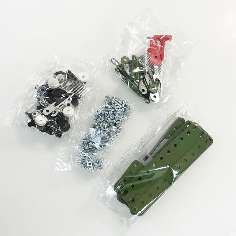 Конструктор детский металлический STEAM Самолет с инструментами 331 деталь (1544) - фото 6