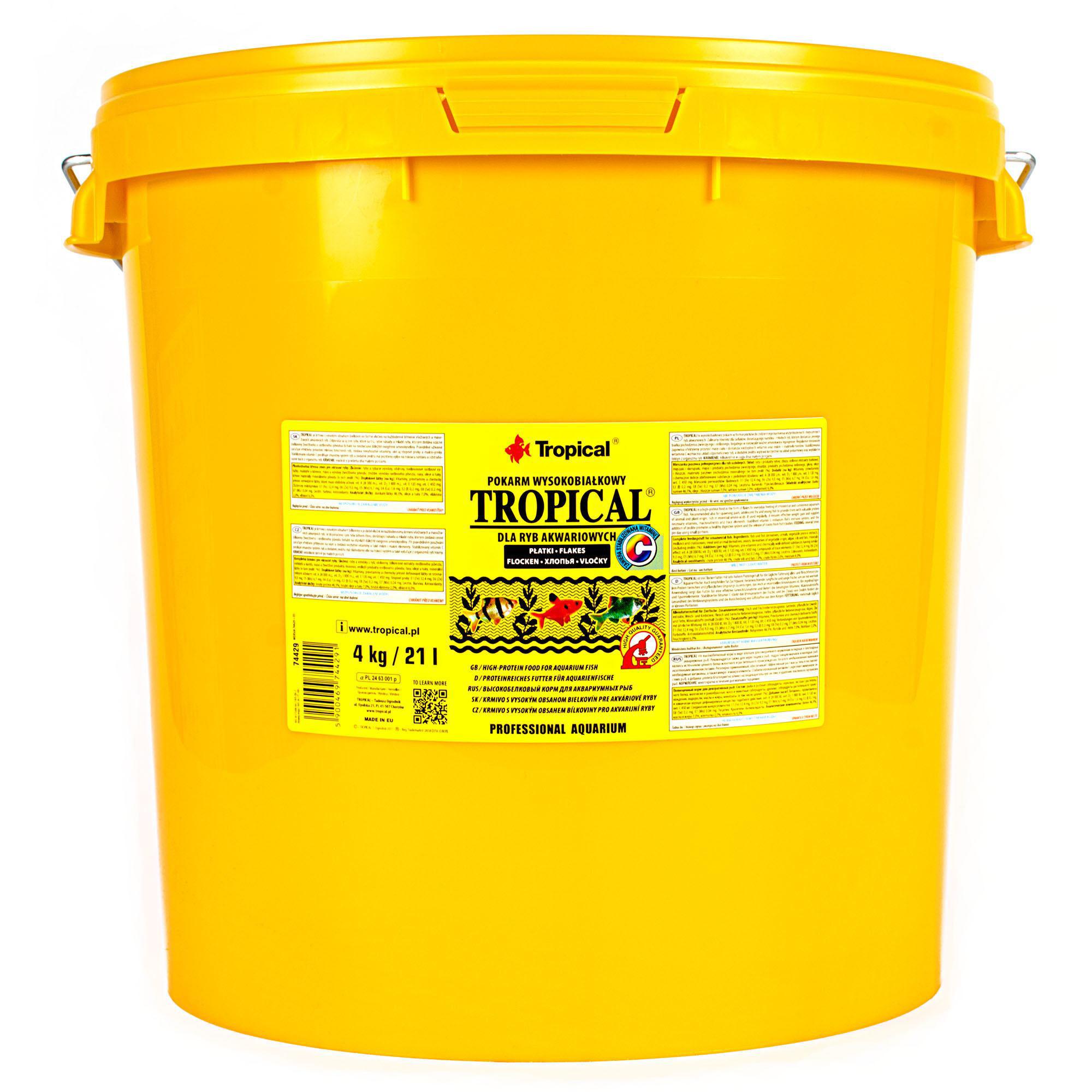 Корм сухой для аквариумных рыб. Tropical Tropical 21 л.