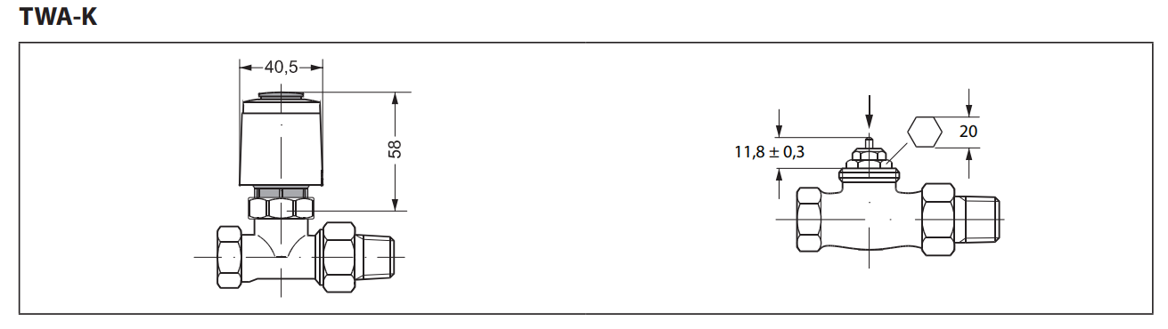 Термоэлектрический привод Danfoss TWA-K 24В M 30 x 1,5 0,950 м (088H3140) - фото 3