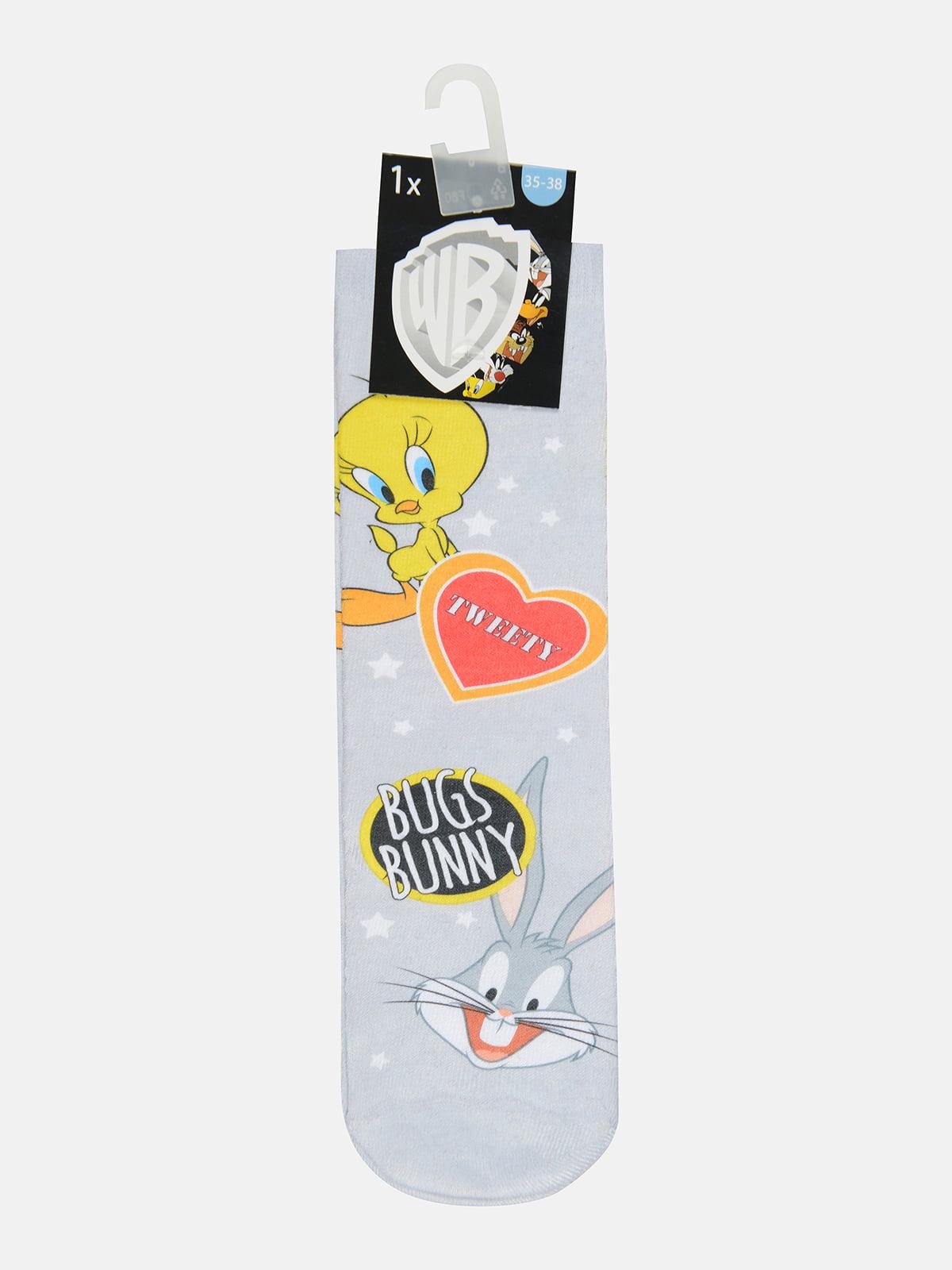 Шкарпетки C&A Принт 3 пари р. 39-42 Сірий (24095867074090537)