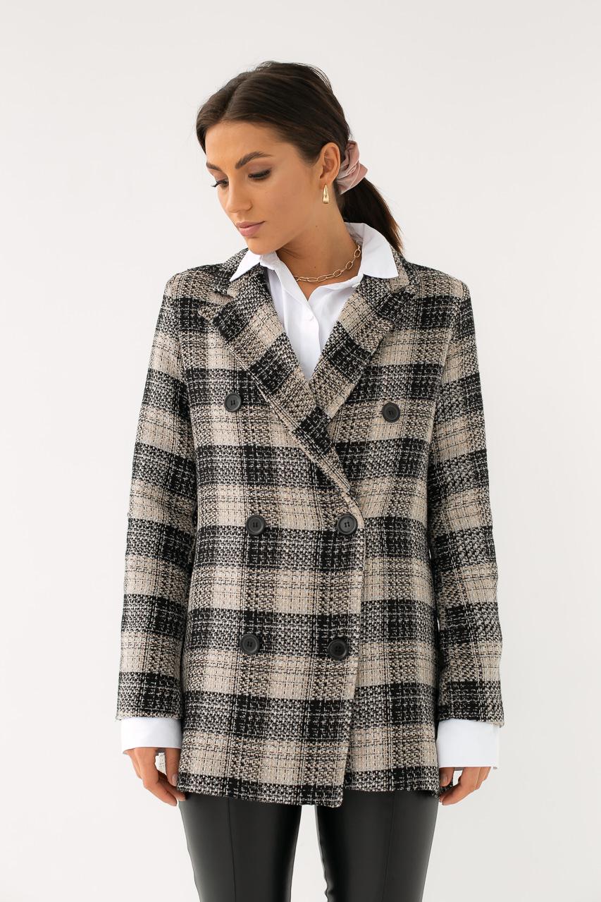 Жакет твидовый SOBE L Бежевый (9528562) - фото 7 Жакет твидовый SOBE L Бежевый (9528562) - фото 7