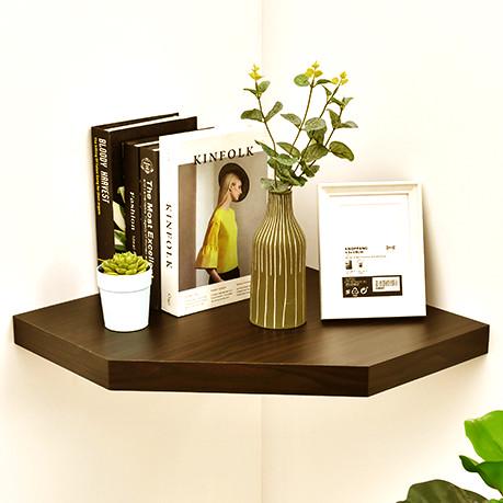 Полка настенная угловая из дерева Романа 25 Капучино (УНП-250109)