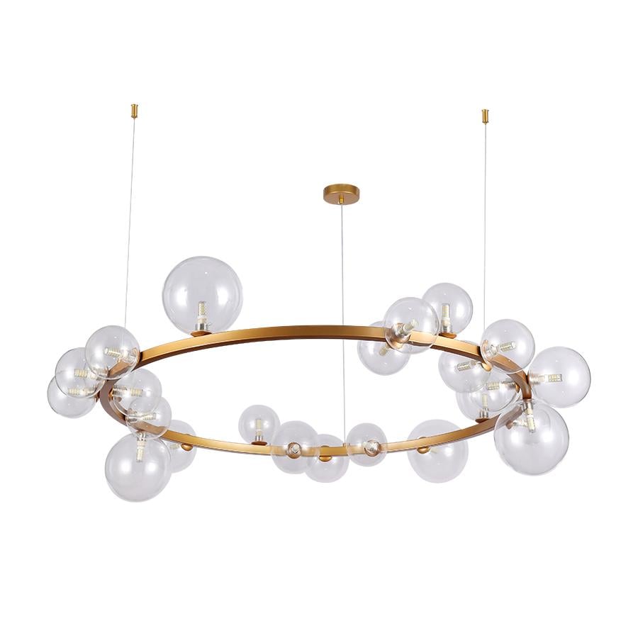 Люстра молекула подвесная кольцо Levistella 918LP267-24 XGD/CL плафоны прозрачные Золотой