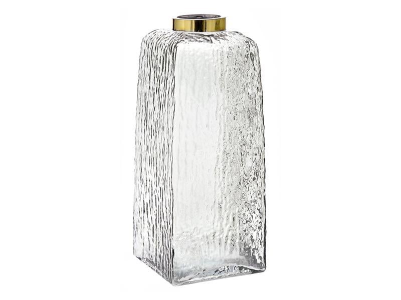 Настольная стеклянная ваза Light House Снег 31 см Прозрачный