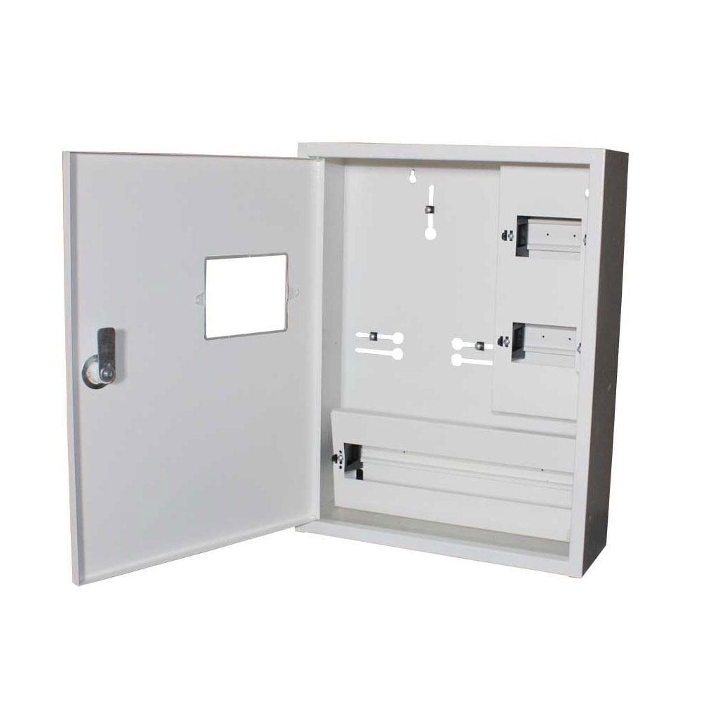 Корпус под 3-ф счетчик E.NEXT ЯУР-3Н-24Э ек. 24 модуля IP31 навесной металлический 330х428х120 мм (ЯУР-3Н-24Э ек.)