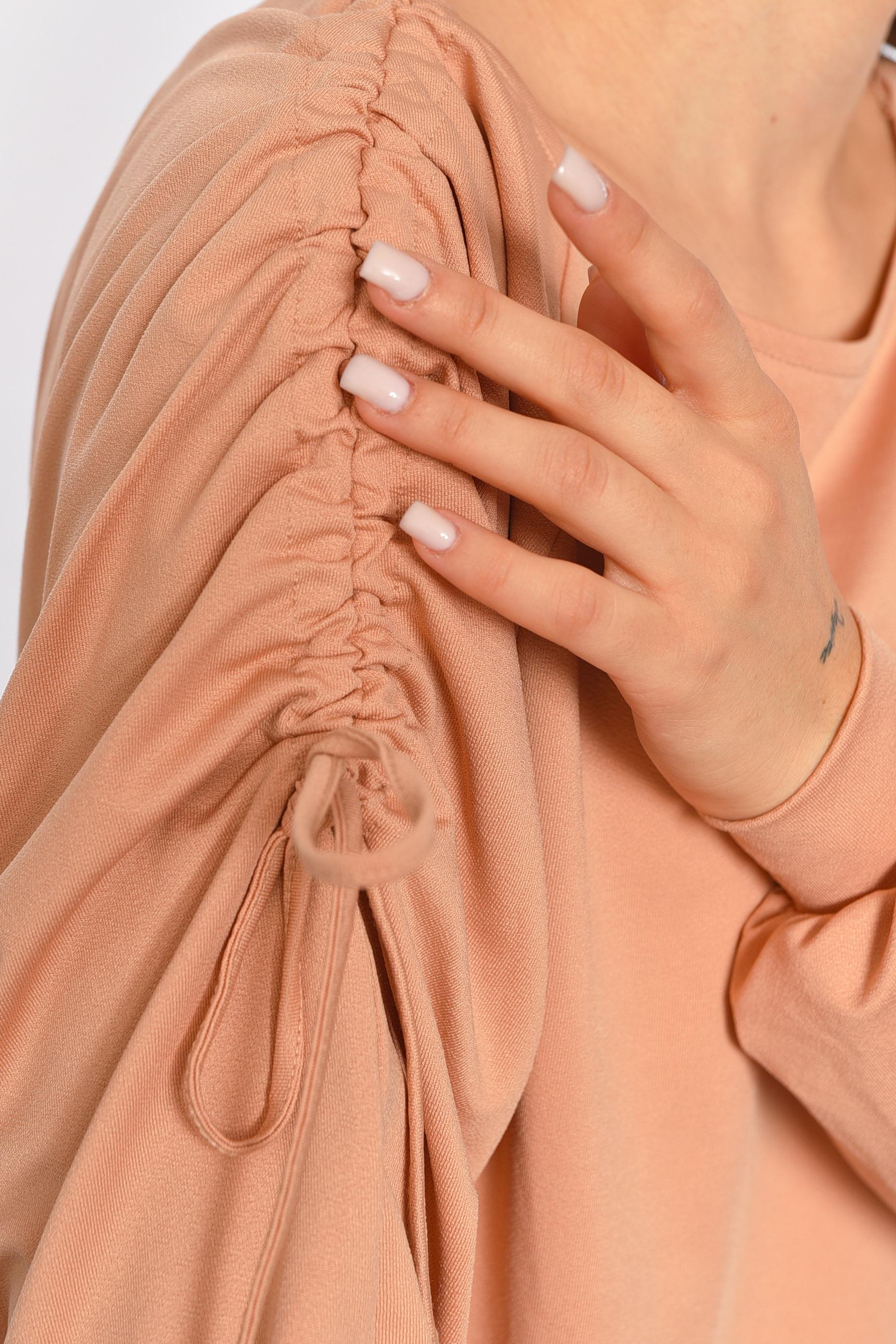 Блуза женская р. 40 Бежевый (187895) - фото 4 Блуза женская р. 40 Бежевый (187895) - фото 4