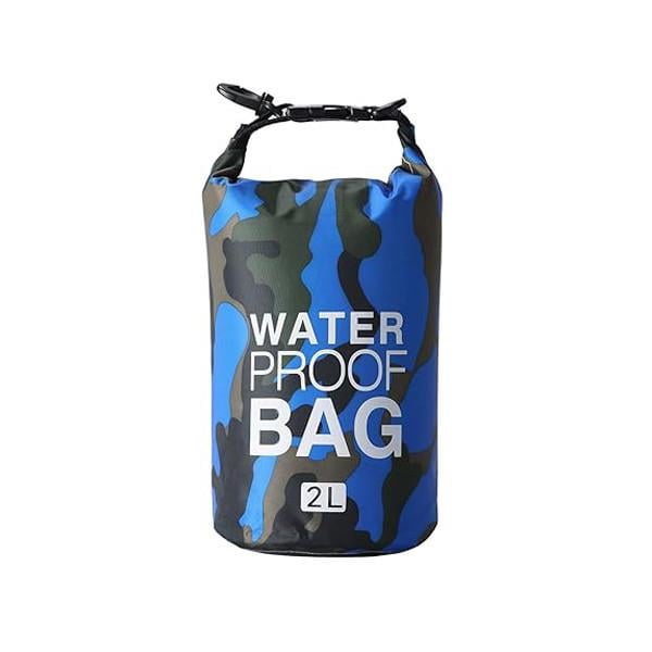 Гермомішок водонепроникний GM02 2L для рафтингу/кемпінгу та туризму Camo/Blue (1999007123)